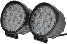 img 3 attached to 🚦 KAWELL® 2 Pack Round LED Flood Light - 42W, 60 Degree Beam Angle for Off-Road Lighting, 12V/24V Compatible with Off-Road Vehicles, 4x4s, Quads, and ATVs