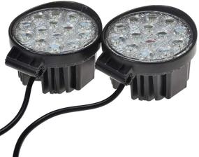 img 2 attached to 🚦 KAWELL® 2 Pack Round LED Flood Light - 42W, 60 Degree Beam Angle for Off-Road Lighting, 12V/24V Compatible with Off-Road Vehicles, 4x4s, Quads, and ATVs