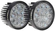🚦 kawell® 2 pack round led flood light - 42w, 60 degree beam angle for off-road lighting, 12v/24v compatible with off-road vehicles, 4x4s, quads, and atvs logo