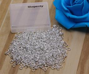 img 2 attached to 🔗 Shapenty 1000PCS Bulk Silver Plated Iron Open Jump Rings Connectors for DIY Craft Earring Necklace Bracelet Pendant Choker Jewelry Making Findings and Key Ring Chain Accessories - 4mm, Silver