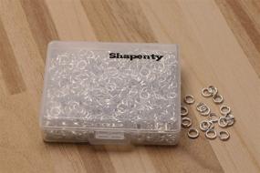 img 1 attached to 🔗 Shapenty 1000PCS Bulk Silver Plated Iron Open Jump Rings Connectors for DIY Craft Earring Necklace Bracelet Pendant Choker Jewelry Making Findings and Key Ring Chain Accessories - 4mm, Silver