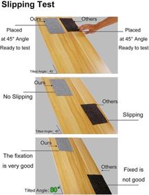 img 1 attached to 🔒 Эластичный премиум-коврик с ворсовыми поддержками - размер 8x10, ультра-толстый 1/8" (фетр + резина) двойной слой - коврик для пола с улучшенной защитой паркетного или плиточного пола и амортизацией.