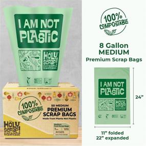 img 3 attached to 🌱 Compostable Trash Bags 8 Gallon - Pack of 50 - Biodegradable Garbage Bags - Medium/Small Kitchen Compost Bags - Eco-Friendly Compost Bin Liner - Bio Compostable Bags