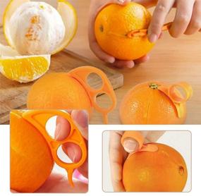 img 1 attached to 🍊 3Pcs Orange Peelers & Trio Peelers Set - Ultimate Kitchen Helper for Easy Vegetable Julienne, Cutting, Grating, and Peeling - Slicer, Cutter, Peeler, Remover, Opener - Premium Kitchen Accessories and Cooking Tool