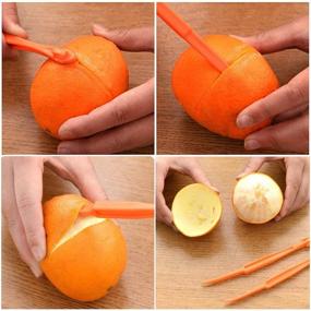 img 2 attached to 🍊 3Pcs Orange Peelers & Trio Peelers Set - Ultimate Kitchen Helper for Easy Vegetable Julienne, Cutting, Grating, and Peeling - Slicer, Cutter, Peeler, Remover, Opener - Premium Kitchen Accessories and Cooking Tool