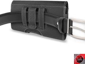 img 2 attached to Tman XL PU Leather Pouch Holster Clip Case for Samsung Galaxy A12/A02/A02s/A72 (Defender Case/Hybrid Box Compatible)