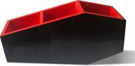 🧛 red gothic coffin decor: underground whispers coffin make up organizer, gothic brush holder, desk decor - storage for accessories in home, bedroom & office - desktop decor for goth room logo