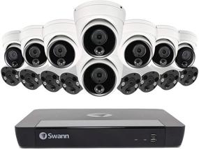 img 4 attached to Swann 4K 16-Channel Wired Surveillance CCTV NVR System with 8 Spotlight and 8 Dome Cameras, Color Night Vision, 2-Way Audio, 2TB Hard Drive (SWNVK-1685808D8FB-US)