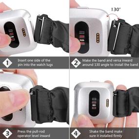 img 1 attached to AordKing Versa Compatible Wristbands Replacement Wearable Technology and Accessories