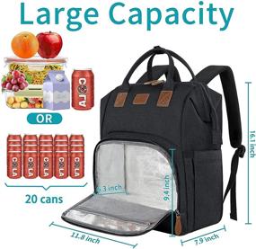 img 3 attached to 🎒 Insulated Large Lunch Backpack for Women and Men: Keeping Your Meals Fresh on the Go