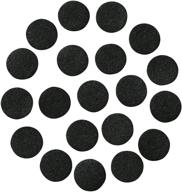 🖤 black adhesive felt circles: wholesale pricing & die cut stickers for diy crafts - 48 count 1.5'' black logo