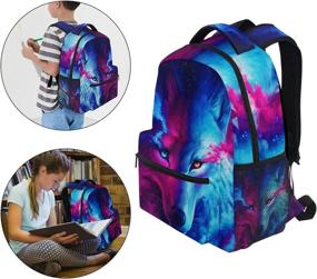 img 2 attached to Colorful Backpacks for College and Camping - ZZKKO