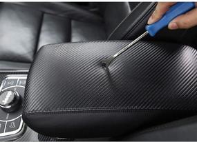 img 2 attached to CDEFG Carbon Fiber Center Console Cover Armrest Lid Pad Support for Grand Cherokee 2011-2021 (Latest Edition)