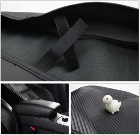 img 1 attached to CDEFG Carbon Fiber Center Console Cover Armrest Lid Pad Support for Grand Cherokee 2011-2021 (Latest Edition)