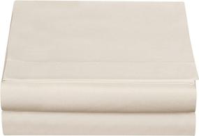 img 1 attached to 🛏️ Cathay Home 108072-FL Twin Flat Sheet in Cream: Soft and Stylish Bedding Essential