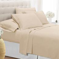 🛏️ cathay home 108072-fl twin flat sheet in cream: soft and stylish bedding essential logo