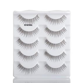 img 3 attached to ALICE Lashes 110 Natural Handmade False Eyelashes 5 Pairs Bundle Pack - Enhanced SEO