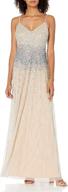 adrianna papell womens beaded silver women's clothing in dresses logo