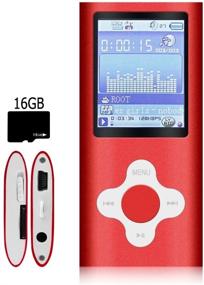 img 1 attached to 🎧 G.G.Martinsen Versatile MP3/MP4 Player - 16GB Micro SD Card Included, LCD Display, Photo Viewer, USB Port - Red