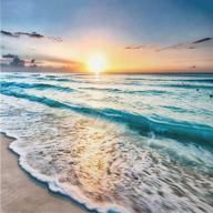 diamond art beach: stunning ocean diamond painting sunset kit 🌅 for adults & kids – a perfect gift for home wall decor логотип