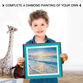 img 3 attached to Diamond Art Beach: Stunning Ocean Diamond Painting Sunset Kit 🌅 for Adults & Kids – A Perfect Gift for Home Wall Decor