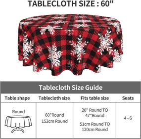 img 1 attached to Christmas Tablecloth Waterproof Polyester Snowflake
