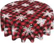 christmas tablecloth waterproof polyester snowflake logo
