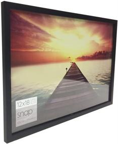 img 3 attached to 🖼️ Snap 10FW1569E: Elegant Solid Wood Wall Poster Picture Frame in Black - 12" x 18" Dimensions