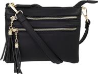 👜 stylish multi-zipper crossbody handbag with tassel accents: women's essential in crossbody bags logo