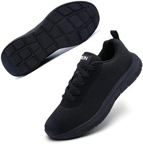 img 4 attached to Women's Lightweight Walking Sneakers with Lace-Up Design - Resistant Athletic Shoes