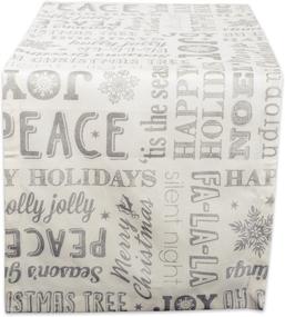 img 4 attached to DII Collection Metallic Silver Holiday Collage Table Runner, 14x72 for Christmas