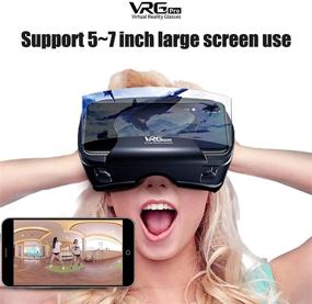 img 1 attached to 📱 Phone/Android Compatible VR Headset: Virtual Reality Glasses for Movies, 5-7 Inch Goggles with Adjustable Distance, Soft & Comfortable