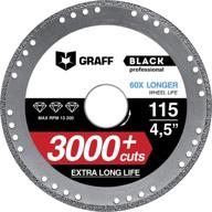 🪓 graff black 4 1/2 metal cutting diamond cut off wheel - angle grinder cutting wheel - 60x longer life - 115 mm logo