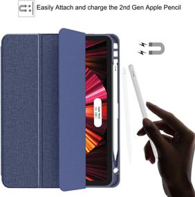 img 1 attached to Soke New IPad Pro 11 Case 2021 With Pencil Holder - [Full Body Protection + 2Nd Gen Apple Pencil Charging + Auto Wake/Sleep] Tablet Accessories