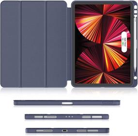 img 2 attached to Soke New IPad Pro 11 Case 2021 With Pencil Holder - [Full Body Protection + 2Nd Gen Apple Pencil Charging + Auto Wake/Sleep] Tablet Accessories