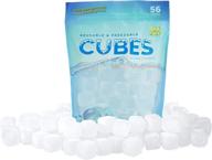 🧊 urban essentials reusable ice cubes - quick freeze clear plastic square icecubes (pack of 56) with resealable bag: a convenient solution for chilling beverages logo