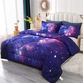 img 3 attached to 🌌 Explore the Galaxy with KINBEDY Bedding Comforter Universe - Lightweight Kids' Home Store