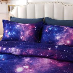 img 2 attached to 🌌 Explore the Galaxy with KINBEDY Bedding Comforter Universe - Lightweight Kids' Home Store