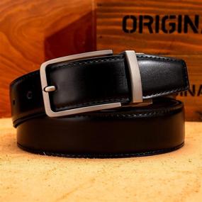 img 3 attached to Versatile Style Meets Durability with HOLMANSE Reversible Leather Black Casual