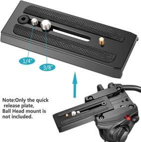 img 2 attached to 📷 Neewer 2-Pack Rapid Connect Quick Shoe Sliding Plate Camera Mounts for Manfrotto 501HDV 503HDV 701HDV MH055M0-Q5