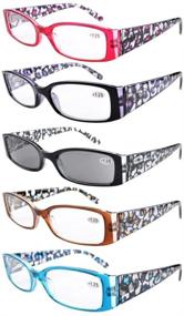 img 4 attached to 👓 Eyekepper 5 Pairs of Floral Pattern Design Reading Glasses for Women with Reader Sunglasses - +2.75 Reading Eyeglasses Included