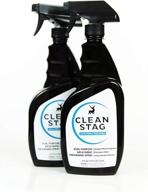 🦌 stag men's air & fabric freshener - new formula - removes odors - masculine fragrance - value pack - 2 bottles, 24 oz each logo