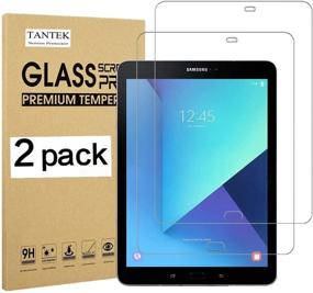 img 4 attached to 🔒 TANTEK [2-Pack] Tempered Glass Screen Protector for Samsung Galaxy Tab S3 / Galaxy Tab S2 9.7 Inch - Ultra Clear, Anti-Scratch, Bubble-Free, S Pen Compatible
