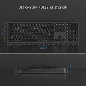 img 1 attached to 🔋 seenda Ultra Quiet Rechargeable Wireless Keyboard Mouse Combo - Long Battery Life, 3 Level DPI - Space Gray