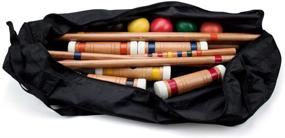 img 2 attached to 🎾 Premium 6-Player Croquet Set: Deluxe Wooden Mallets, Colorful Balls, &amp; Durable Carrying Bag - Classic Outdoor Yard Game by Crown Sporting Goods