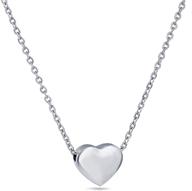 💍 minijewelry tiny heart necklace: elegant gift for women & girls in silver, rose gold, and gold - 20 inch logo