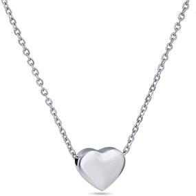 img 4 attached to 💍 MiniJewelry Tiny Heart Necklace: Elegant Gift for Women & Girls in Silver, Rose Gold, and Gold - 20 Inch