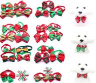 🎀 yagopet 10pcs small dog bow ties for christmas - cat dog bowties collar festival accessories - christmas dog ties grooming set логотип