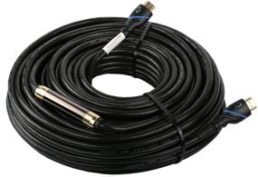 img 2 attached to 🔌 75ft High Speed HDMI Cable Male to Male with Ethernet | Black (75 Feet/22.8 Meters) | Signal Booster, Supports 4K 30Hz, 3D, 1080p & Audio Return | CNE570709