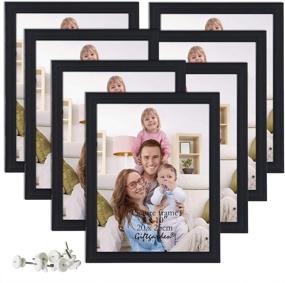 img 4 attached to 🖼️ Giftgarden 8x10 Picture Frame Set for Wall Decor or Tabletop Display, Pack of 7, Black - Multi Photo Frames